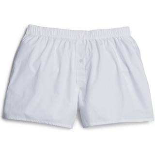HANRO Herren Boxershort weiß Reine Baumwolle unifarben