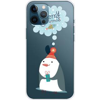 EIDERWOOD iPhone 16 Pro Max Fleksibelt Plast Bagside Julecover - Merry Christmas - Pingvin