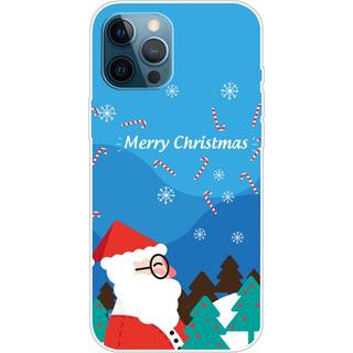 EIDERWOOD iPhone 16 Pro Fleksibelt Plast Bagside Julecover - Merry Christmas - Julemanden i Snevejr