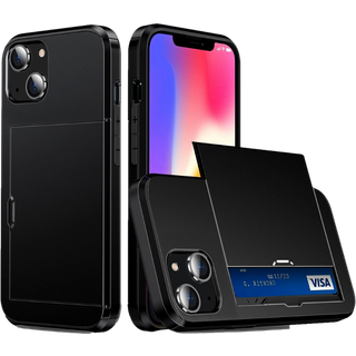 iPhone 14 Cover med Kortholder Slide Funktion