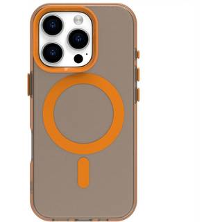 EIDERWOOD iPhone 16 Pro Hybrid Plast Mobil Cover - MagSafe Kompatibel - Gennemsigtig / Orange