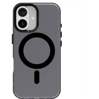 EIDERWOOD iPhone 16 Hybrid Plast Mobil Cover - MagSafe Kompatibel - Gennemsigtig / Sort