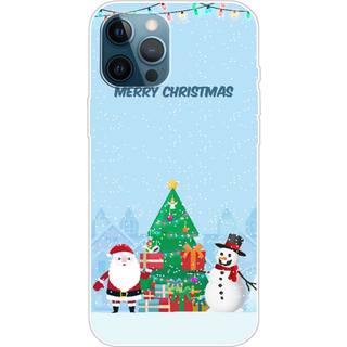 EIDERWOOD iPhone 16 Pro Fleksibelt Plast Bagside Julecover - Merry Christmas - Julemand & Snemand