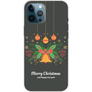 EIDERWOOD iPhone 16 Pro Fleksibelt Plast Bagside Julecover - Merry Christmas - Julekrans & Juleklokke
