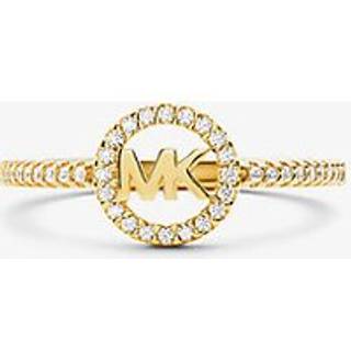 MK Precious Metal Plated Sterling-Silver Logo Ring - Gold - Michael Kors - EU 55