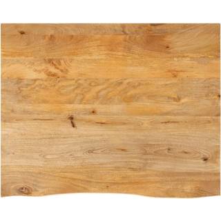 bordplade 90x80x2,5 cm naturlig kant massivt mangotræ