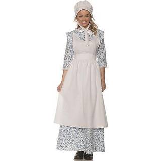 Pioneer Womens kostume med forkl?de og motorhjelm | Stor