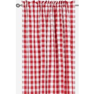 Vævede, ternede panelgardiner 2-pack