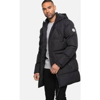 Threadbare Threadbare Black Showerproof Longline Padded Hooded Jacket