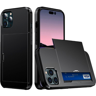 iPhone 14 Pro Kortholder Cover med Slide Funktion