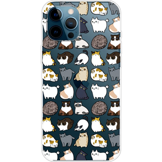 iPhone 14 Pro Cover med Cartoon Cats i Silikone