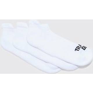 Mens White Active Training Dept Cushioned Trainer 3 Pack Socks