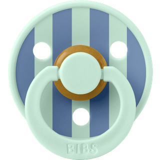 BIBS Rund Colour Sut - Str. 1 - Naturgummi - Studio - Block - Nordic Mint/Petrol