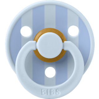 BIBS Rund Colour Sut - Str. 1 - Naturgummi - Studio - Block - Baby Blue/Dusty Blue