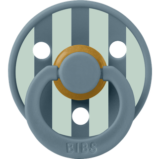 BIBS Rund Colour Sut - Str. 1 - Naturgummi - Studio - Block - Petrol/Nordic Mint
