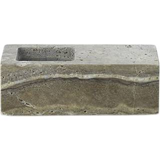 Normann Copenhagen - Even Candle Holder Silver Travertine - Lanterner - Grå