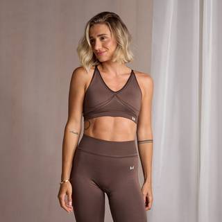 MP V-Neck Seamless Bra til kvinder – Coffee - S - Brun
