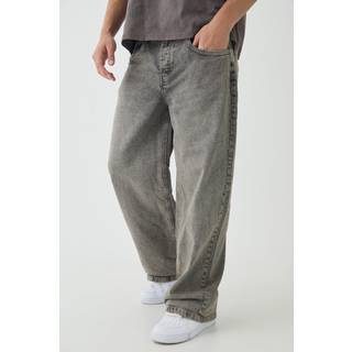 Mens Relaxed Fit Stone Washed Jeans
