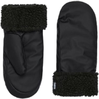 Rains Puffer Fleece Mittens Black, Medium/Large