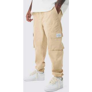 Mens Stone Plus Elasticated Waist Branded Slim Fit Cargo Jogger