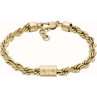 Armani Exchange Gold-Tone Stainless Steel Chain Bracelet AXG0124710