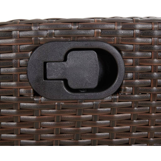 Spisebordssæt Til Haven 5 Dele Med Hynder Polyrattan Brun - 6 / Skarpt ben / 200 cm bordlængde