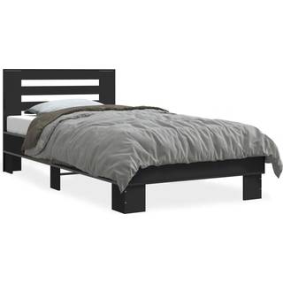 Sengeramme Konstrueret Træ Og Metal Etræsfarve - Sonoma-eg / 90 x 190 cm