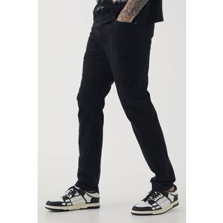 Mens True Black Tall Slim Rigid Jeans