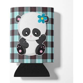 """" Caroline's Treasures Panda on Plaid Can eller Bottle Hugger Can Hugger Multicolor """"