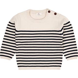 Copenhagen Colors Knitted Striped Sailor Jumper  Cream Navy Combi 128 cm  Marineblå  128 cm  Unisex