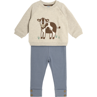 Jojo Maman Bébé JoJo Maman Bébé Natural Cow Sweatshirt & Rib Leggings Set
