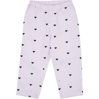 Copenhagen Colors Twill Heart Pants Lavender med Navy Hearts 122 cm  Lilla  122 cm  kvinde