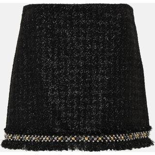 Versace Embellished metallic tweed miniskirt - black - M