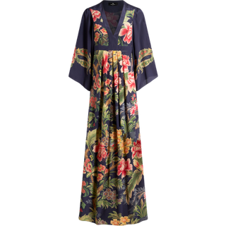 Etro Floral silk crÃªpe de chine maxi dress - multicoloured - XL