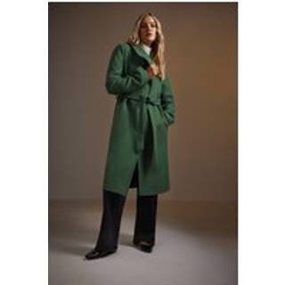 Lts Tall Dark Green Belted Wrap Formal Coat Size 14