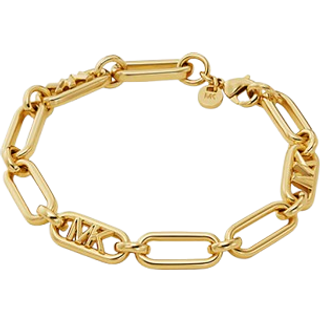 MK Precious Metal-Plated Brass Empire Logo Chain Link Bracelet - Gold - Michael Kors - ONE SIZE