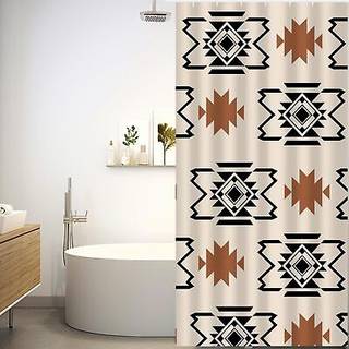 Hun elsker vestlig aztekisk bruseforh?ng Boho Abstract m?nster Geometrisk vintage bruseforh?ng med kroge 36x72 tommer vandt?t polyester badev?rel