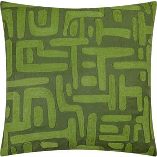 HÖEM HÖEM Ivy Green Brooke Embroidered 100% Cotton Cushion