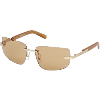 GCDS Unisex GD0052 32J Solbriller Metal Guld Brun Firkantet Normal