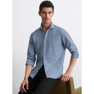 Marc O'Polo Herren Hemd blau meliert