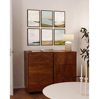 Haus og nuancer valnød firkantede rammer 12x12 makket til 8x8-12x12 galleri vægramme sæt ideelt til hjemmekontor (12x12 tommer valnød sæt på 3)