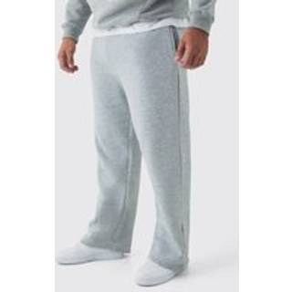 Mens Grey Marl Plus Basic Relaxed Fit Joggers