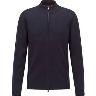 BOSS Balonso Full Zip Knit Jumper Navy