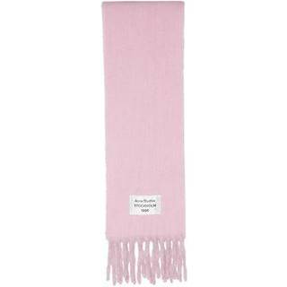 Fringed Scarf Logo Label Pink/Lilac