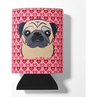 """" Caroline's Treasures Fawn Pug Hearts kan eller flaske Hugger Multicolor """"