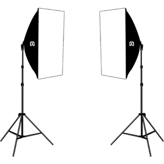 Softbox sæt til fotografi med 2 stativer og 2x 135W 5500K E27 pærer