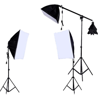 Softbox Belysningssæt 3 stk med Vægtstang