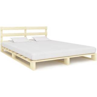 Pallesengestel Med Sengegavl 140X200 Cm Massivt Fyrretræ
