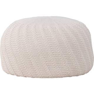 Ted rund puff Ø60cm råhvid
