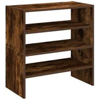 skostativer stabelbare 2 stk. 60x30x30,5 cm røget egetræsfarve